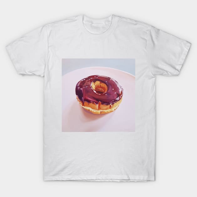 Chocolate Dip Donut Painting T-Shirt by EmilyBickell